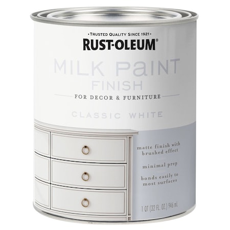 Rust-Oleum Rust-Oleum Matte Classic White Water-Based Acrylic Milk Paint 1 qt 331049